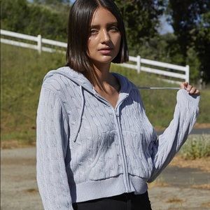 Red Brandy Melville Crystal Hoodie